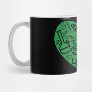 420 Green Heart Mug